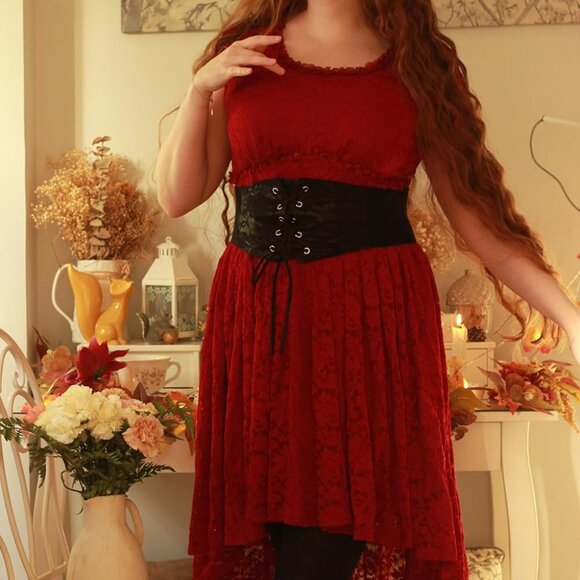 Elastic Corset Belt Women Lace Waist Cinch Dress Up Fashion Accessories - Picture 7 of 7